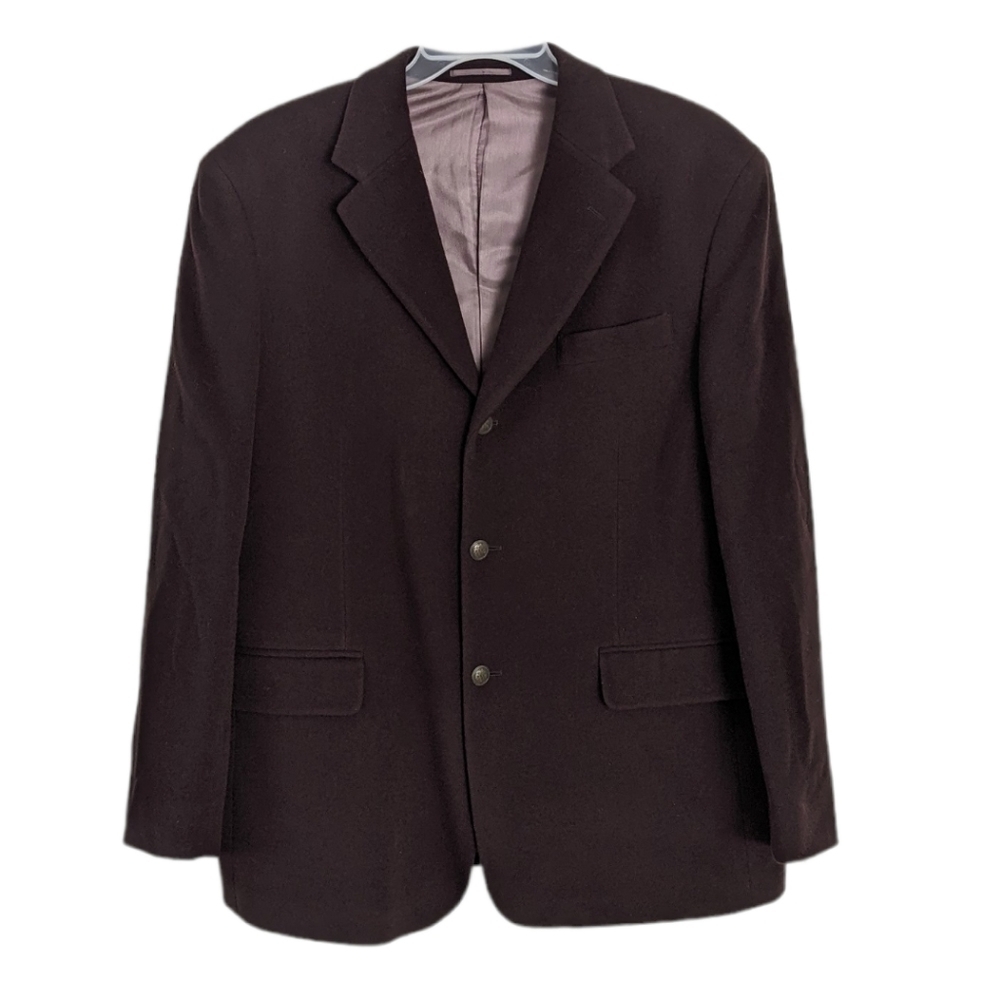 VINTAGE Boulevard club wool cashmere blend coat blazer mahagony red size 42R